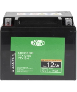 MAGNETI MARELLI BATTERIA MOTO E SCOOTER 12AH 12V 140A TECNOLOGIA AGM SIGILLATA POLO POSITIVO SINISTRO